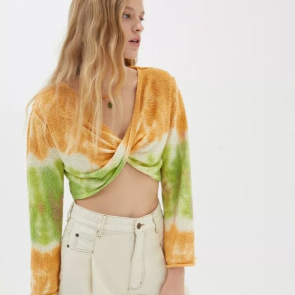 UO Laney Twist Front Sweater Top